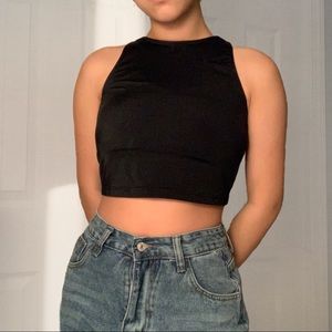 Black tank top with ripped back